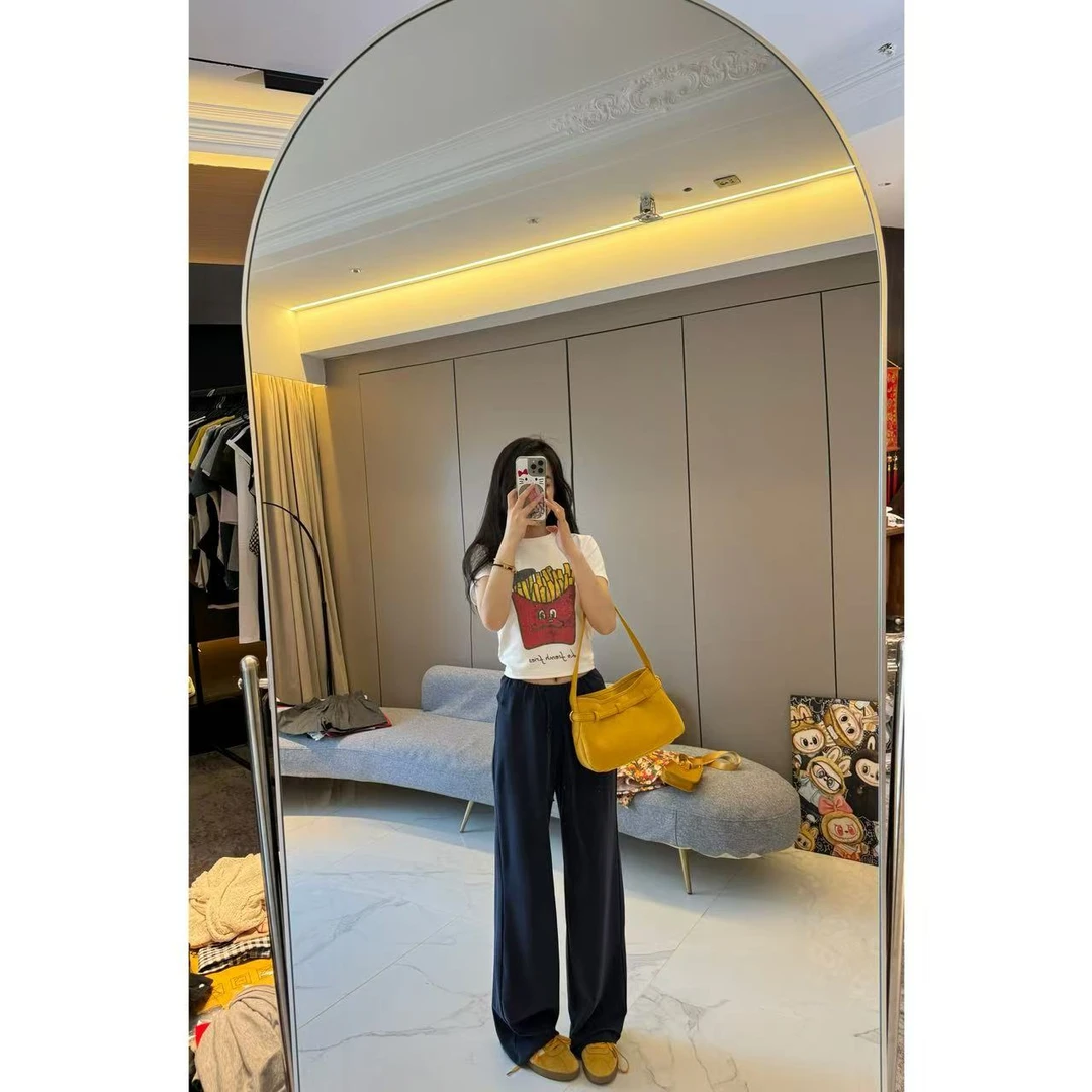 【薯条薯条】 百搭休闲薯条印花做旧断裂短袖T恤.白