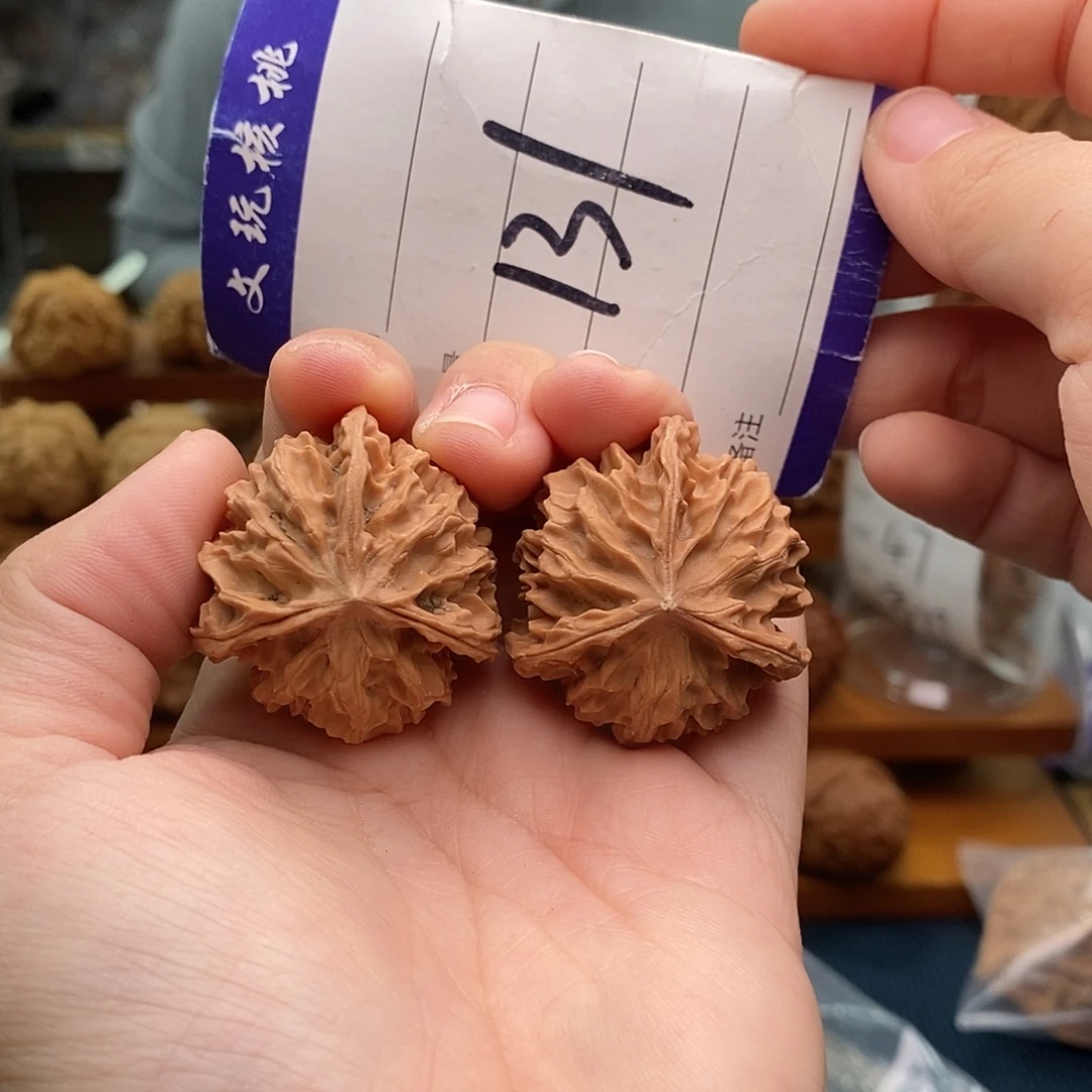 把件文玩核桃35三棱