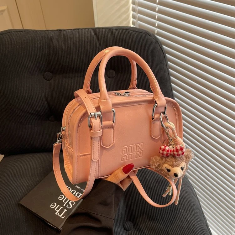 爆款保龄球包百搭外出洋气手提小包包小众简约单肩斜挎包女生8808