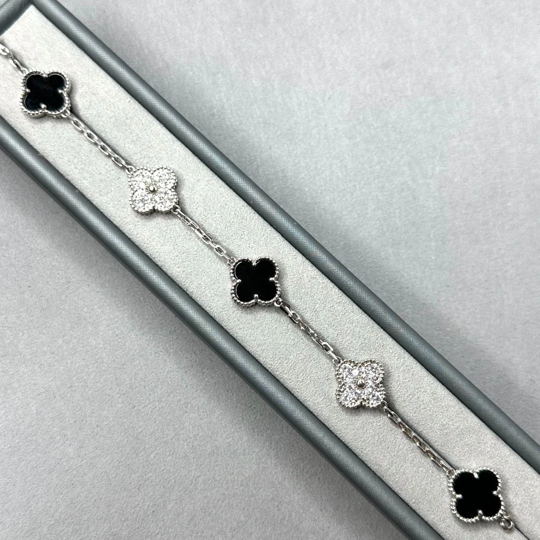 铜合金手链 时尚轻奢高级百搭【熊猫色五花手链】D075