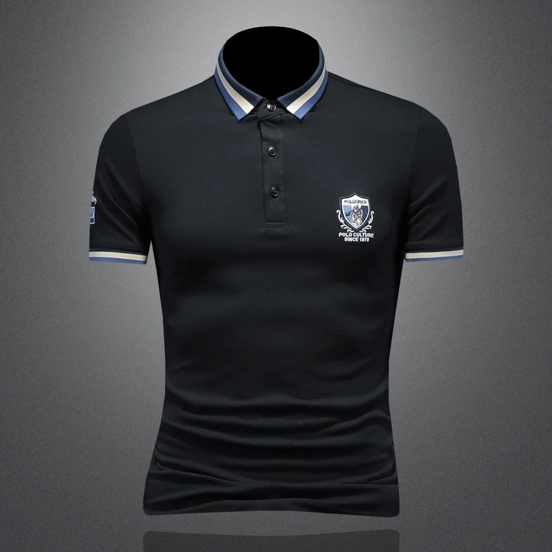 BOY NORMAN高档翻领polo衫短袖男运动夏季舒适透气修身百搭衫轻薄