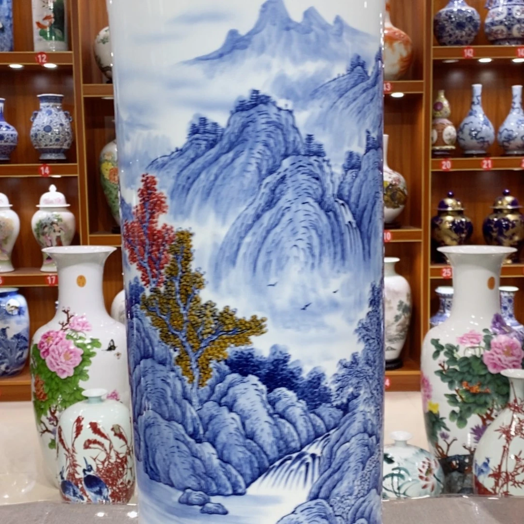 摆件纯手工手绘，高山流水图