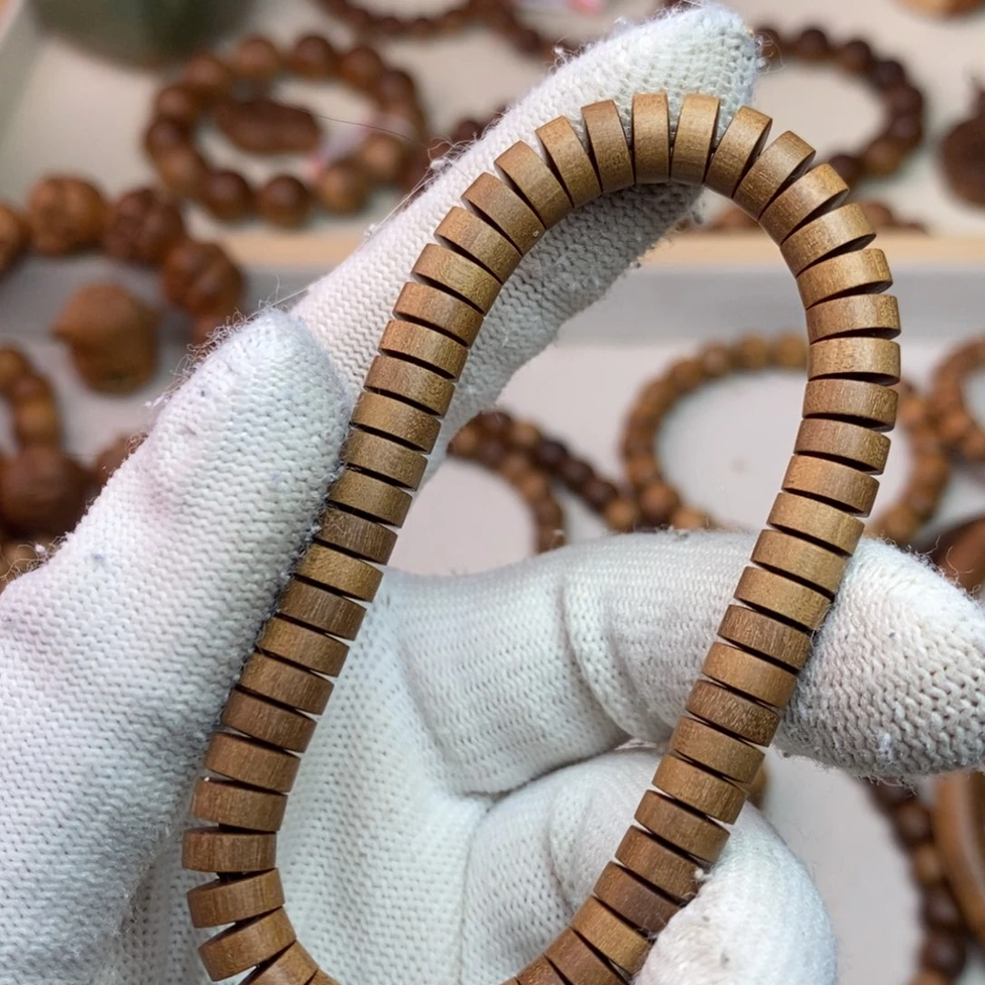 檀香木手串/手链印度迈索尔老山檀3*7药片焦糖