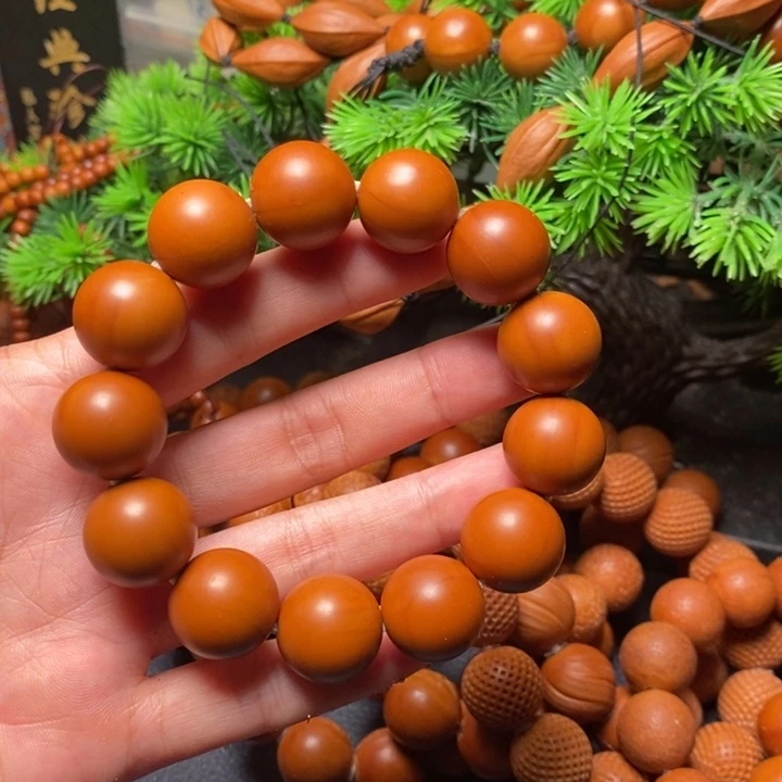 橄榄核手串1.65尺寸福利红料光珠