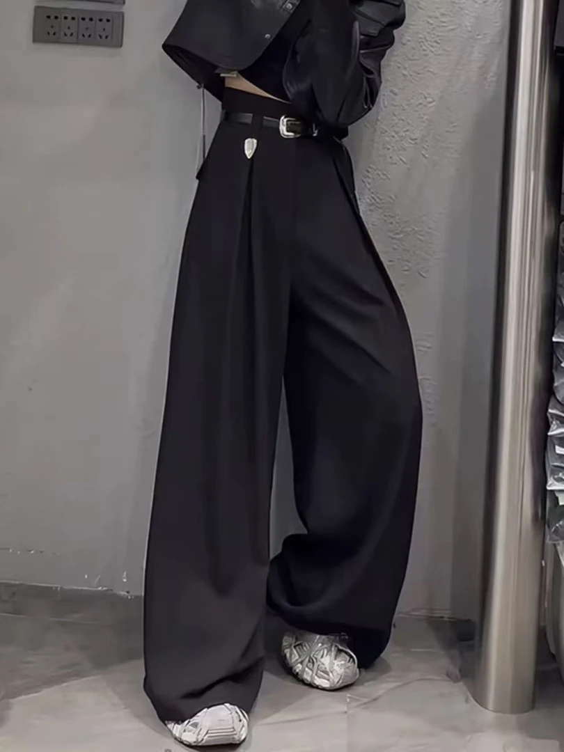 【诺言】早春新款小众设计感直筒裤