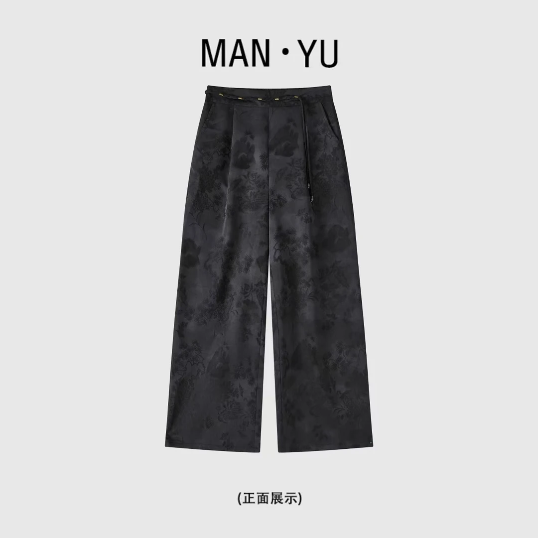 【花花专属】2025新款新中式刺绣休闲裤