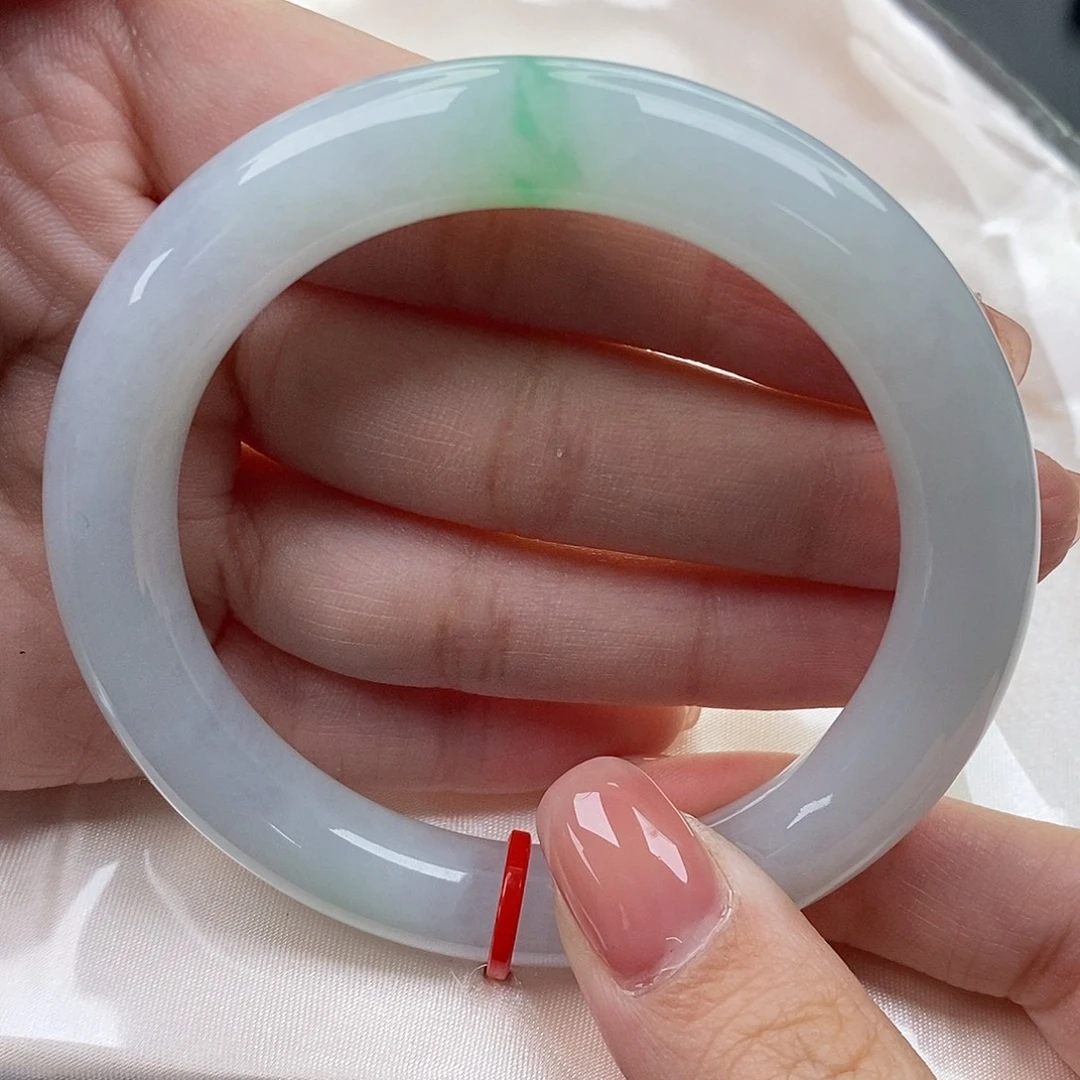 翡翠未镶嵌手镯（圆镯）缅甸天然A货翡翠 55