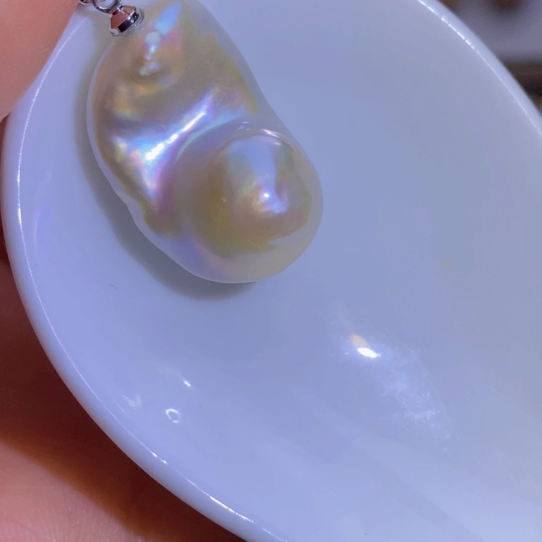 珍珠银S925镶嵌淡水珍珠