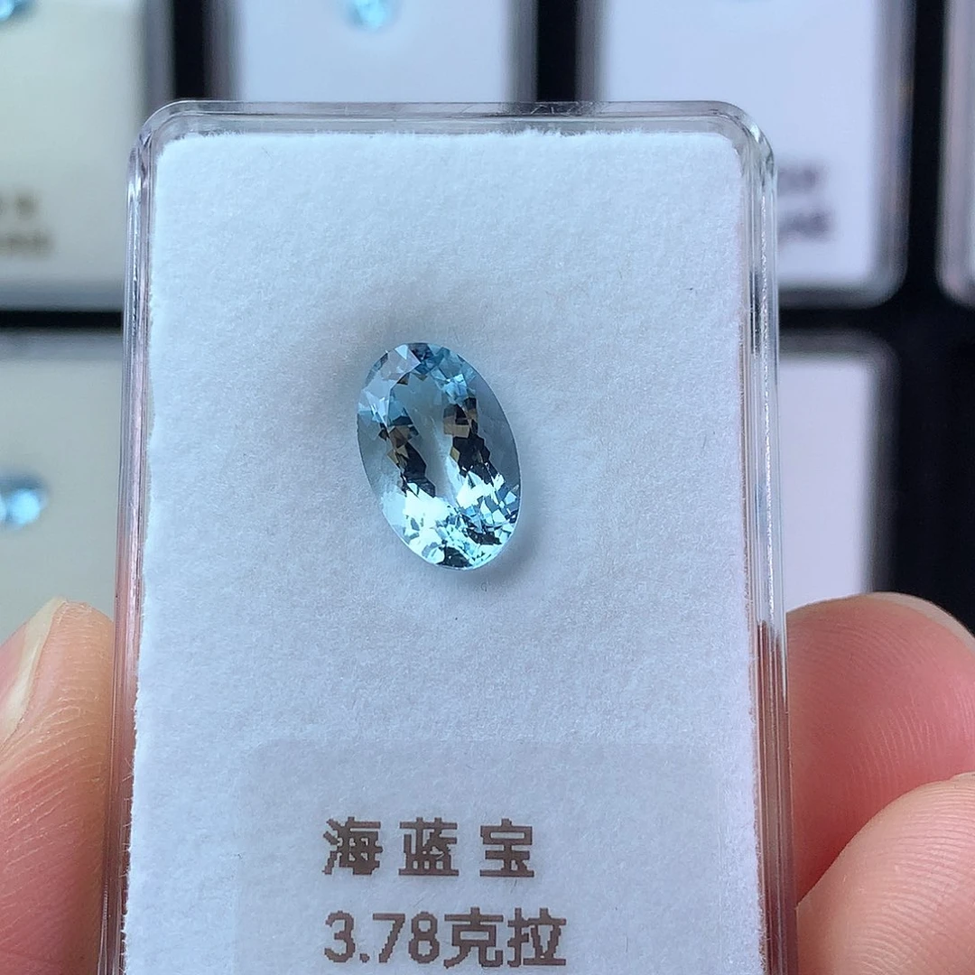 海蓝宝石裸石未镶嵌3.78