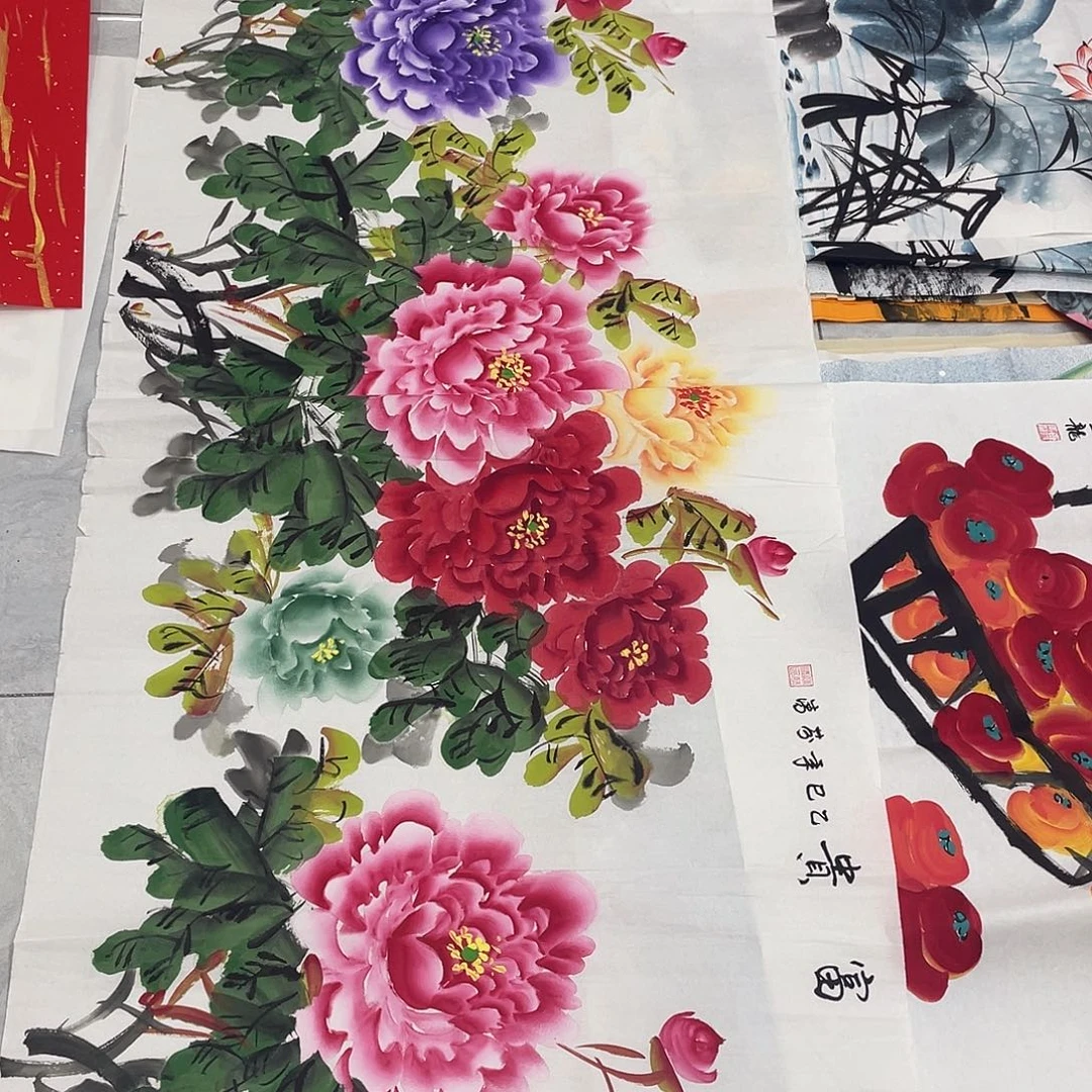 国画国画作品原稿小六尺福利微瑕