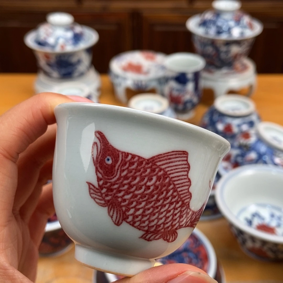 手绘现代茶具非古董