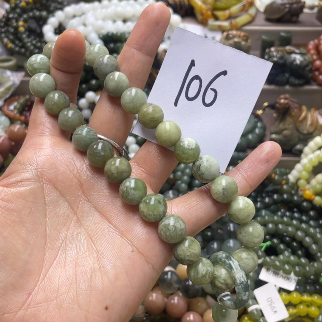 未镶嵌蛇纹石玉手链