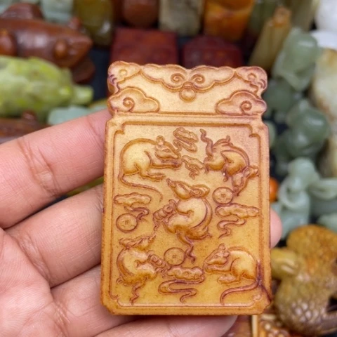 和田玉未镶嵌颈饰76