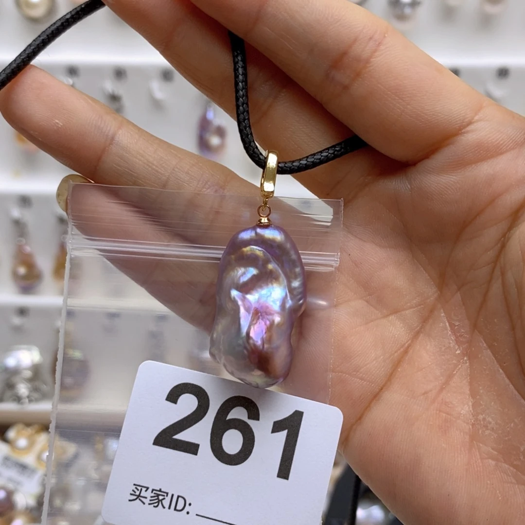 淡水珍珠颈饰银S925镶嵌红261
