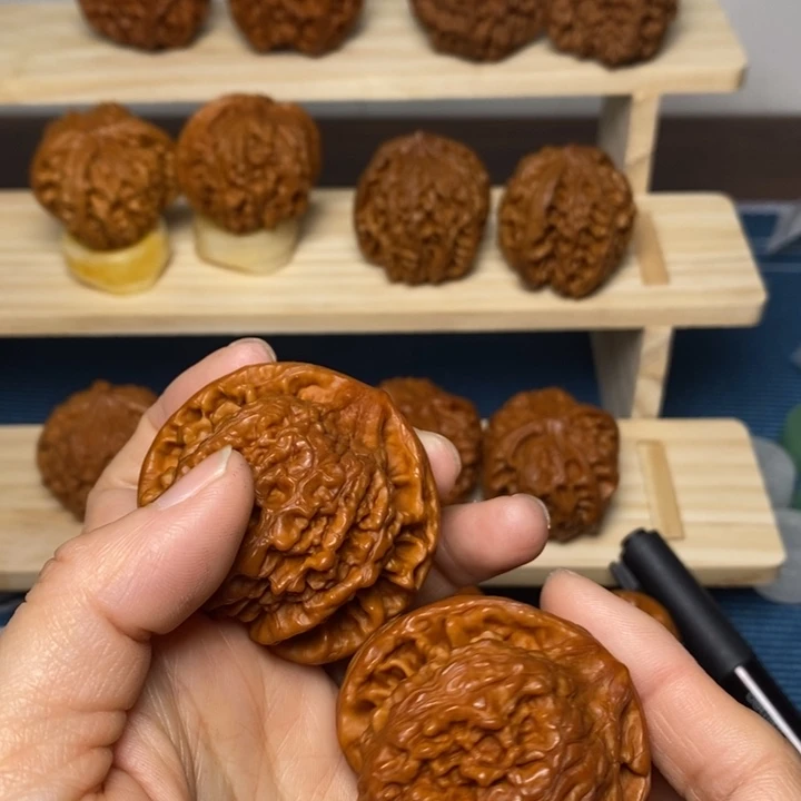 生***手把件文玩核桃官帽