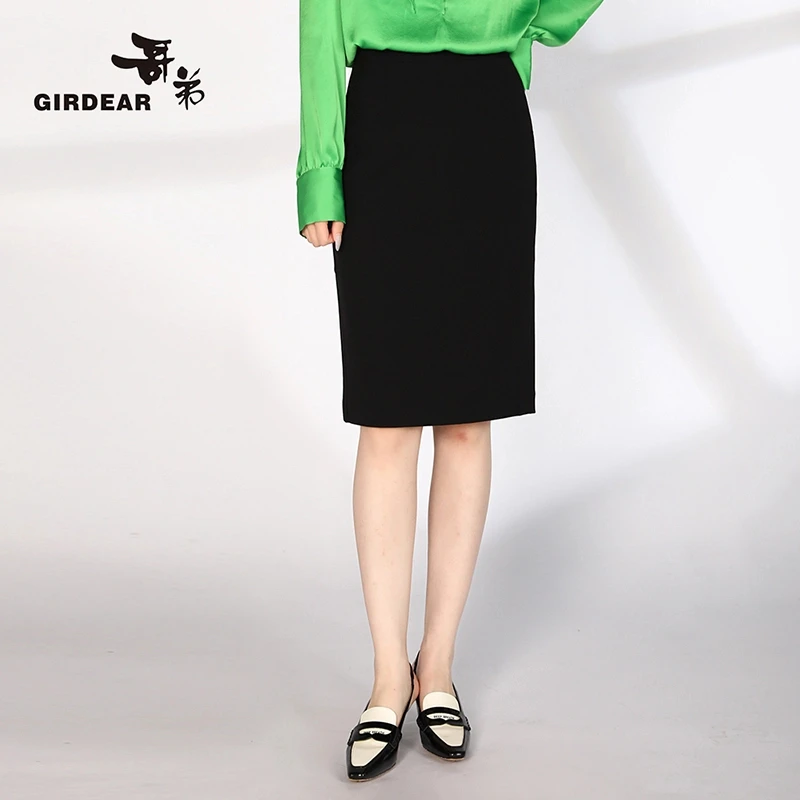 GIRDEAR/哥弟夏季新款气质中高腰显瘦修身包臀裙半身裙女1200357