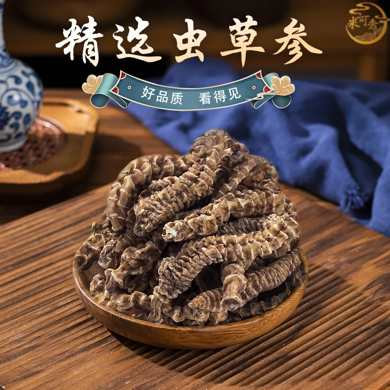 【正宗】云南虫草参地参干货白虫草竹节参草石蚕油炸炒菜煲汤泡酒