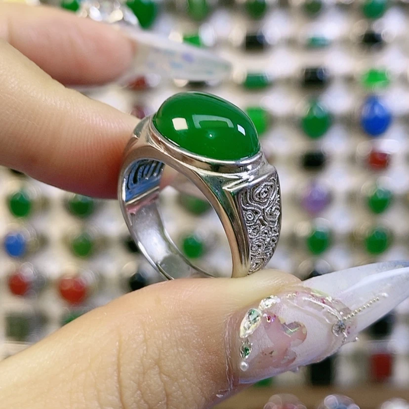 【闪购商品】玛瑙/玉髓戒指银S925镶嵌冯*