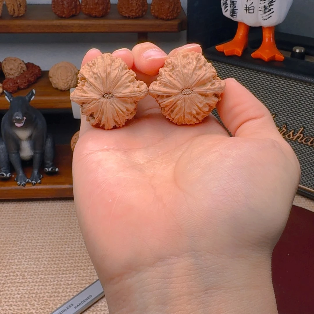 文玩核桃把件3913磨盘