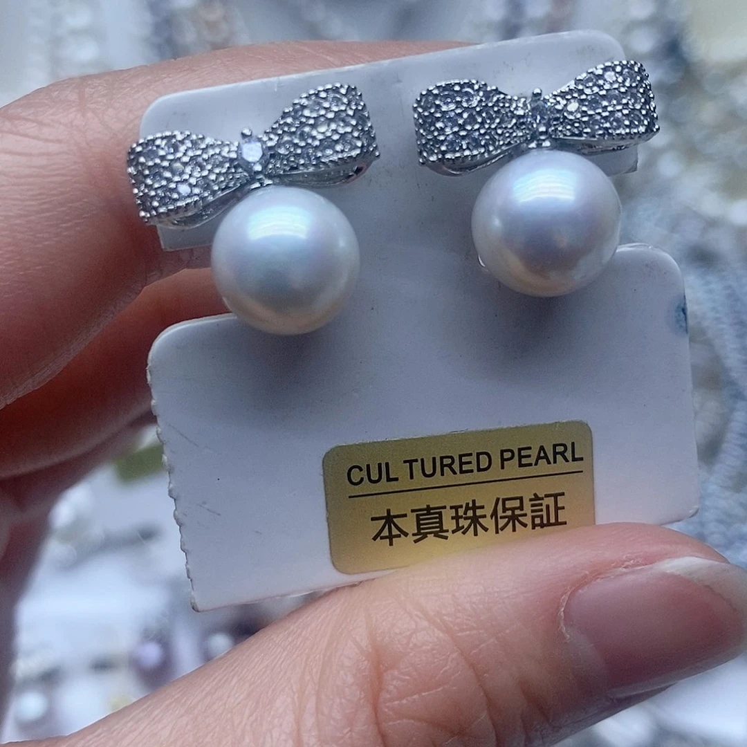 未镶嵌耳钉淡水珍珠