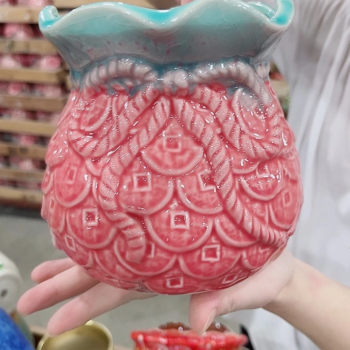 有孔.凑单10元陶瓷花盆发货！