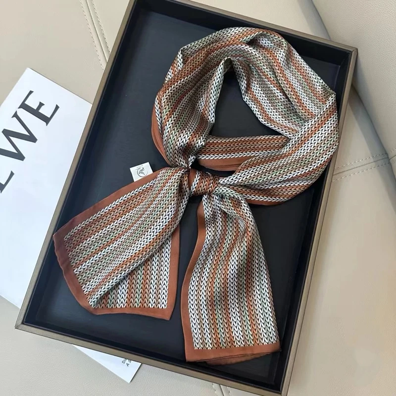 【麦穗】长条飘带女士丝巾多功能双层时尚洋气气质春秋