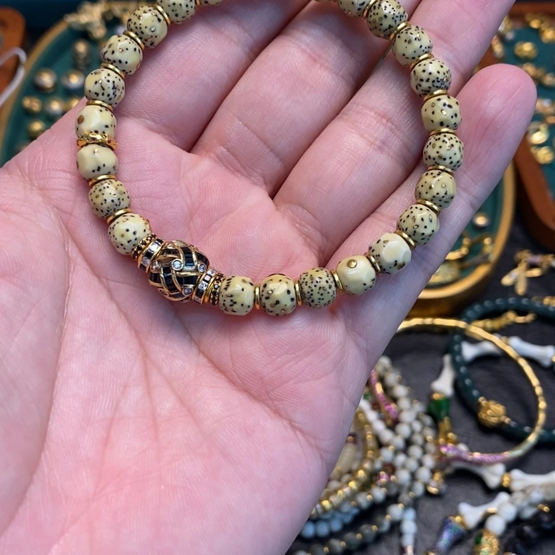 合成立方氧化锆手链足金镶嵌