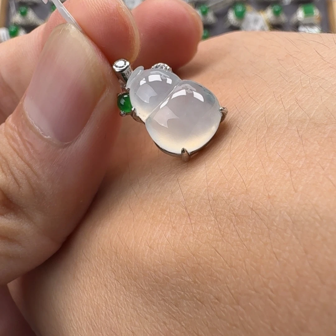 翡翠银S925镶嵌戒指天然缅甸翡翠A货