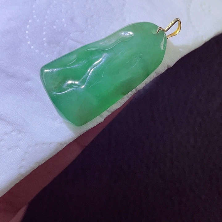 颈饰18K金镶嵌翡翠翡翠