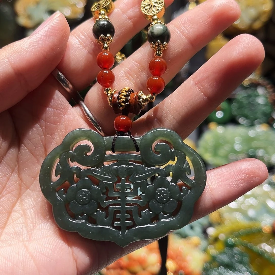 未镶嵌岫玉毛衣链
