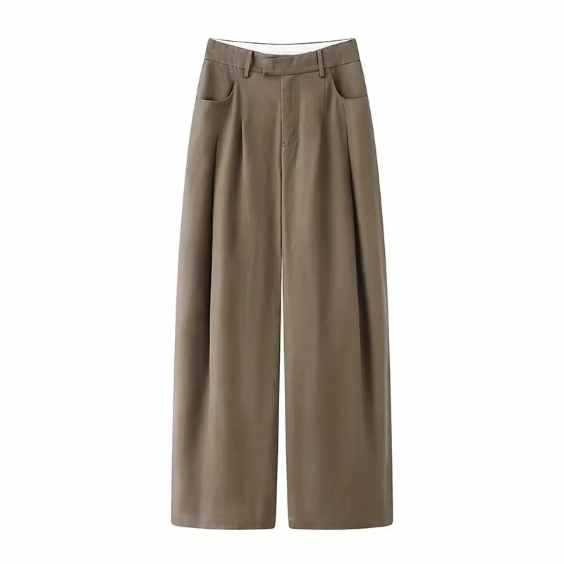 2025春季新款女装高腰宽松休闲裤女长裤百搭显瘦直筒裤