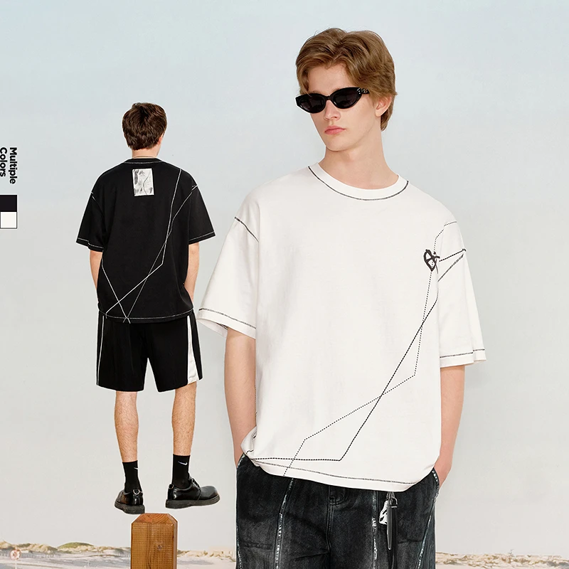 【嘉格专享】【INXX】时尚潮牌立体印花短袖甲骨文织唛XRF2010946