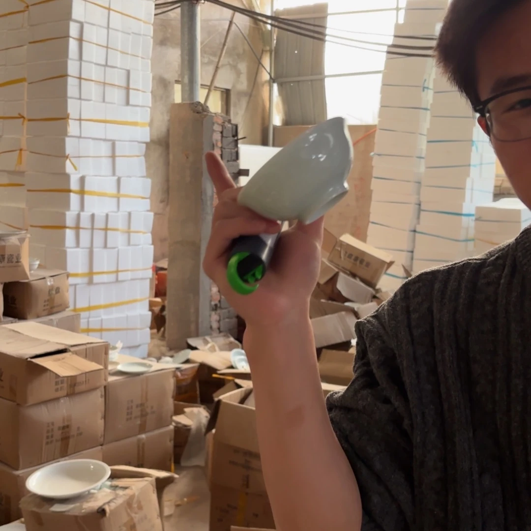 4英寸影青小汤碗6只微瑕