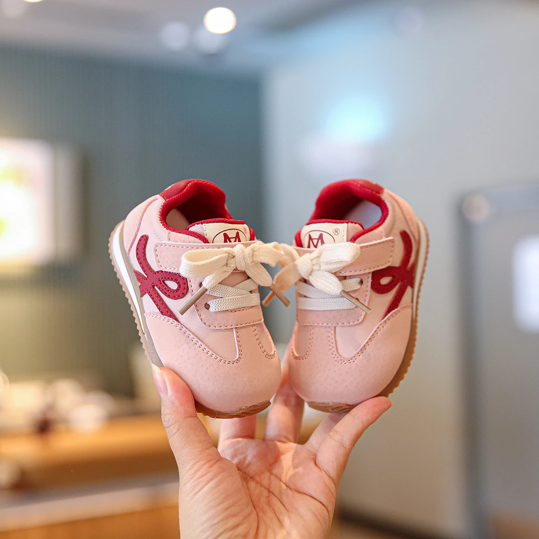 女宝儿童板鞋百搭女童时尚拼色休闲软底运动鞋男小童学步鞋春秋