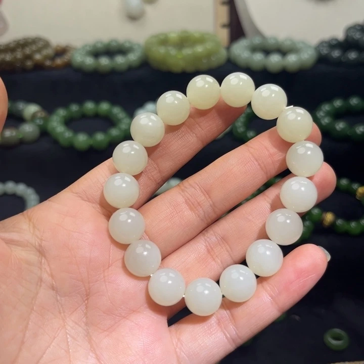 和田玉未镶嵌手链卡12