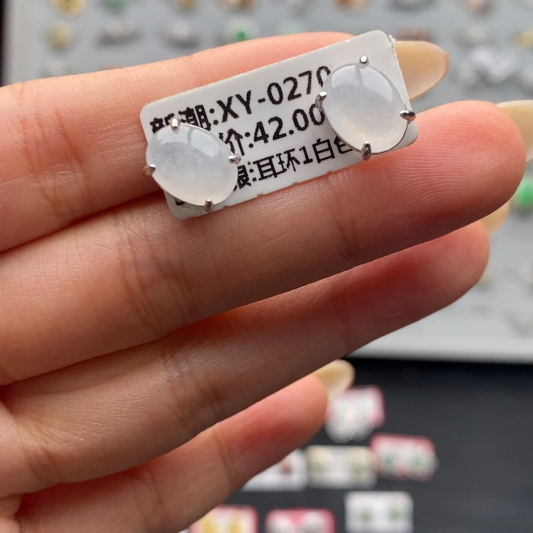 翡翠银S925镶嵌戒指天然翡翠