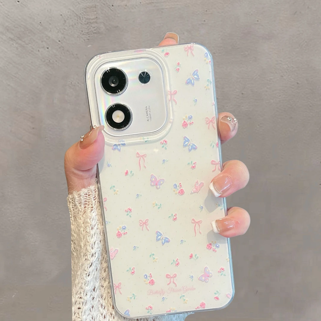 适用于华为荣耀x70i手机壳abr-an00新款女小清新蝴蝶薄款不包镜头