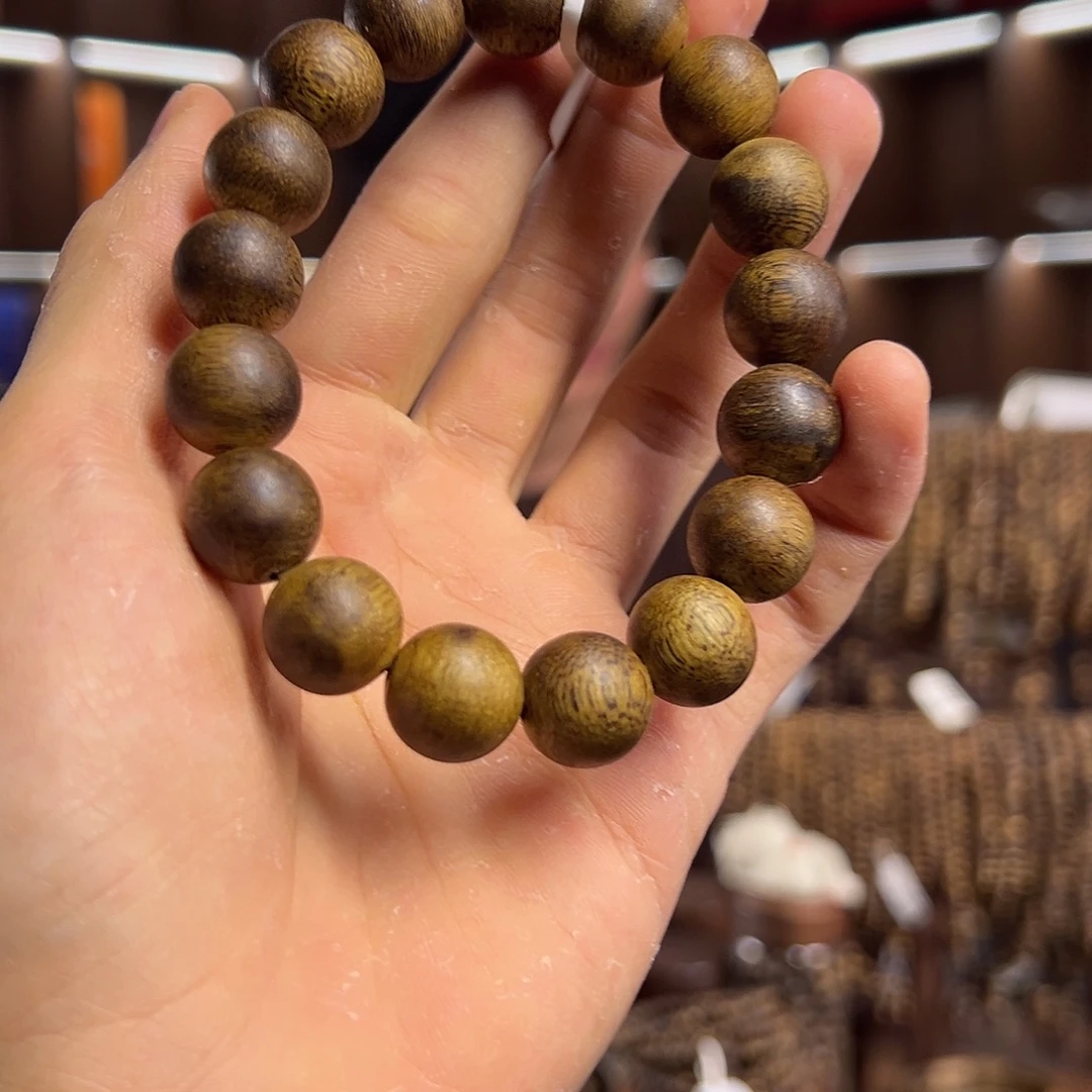 沉香碎屑沉香卡1.3圆珠单圈12克