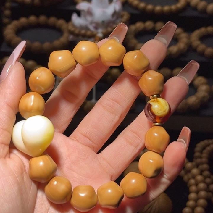 猴头核桃吊坠13龙岩料小星星手串