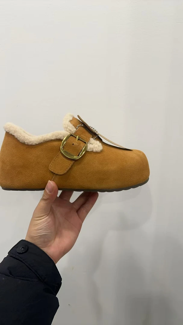 复古勃肯包头半拖鞋女2025新款秋冬厚底增高外穿懒人一脚蹬勃肯鞋