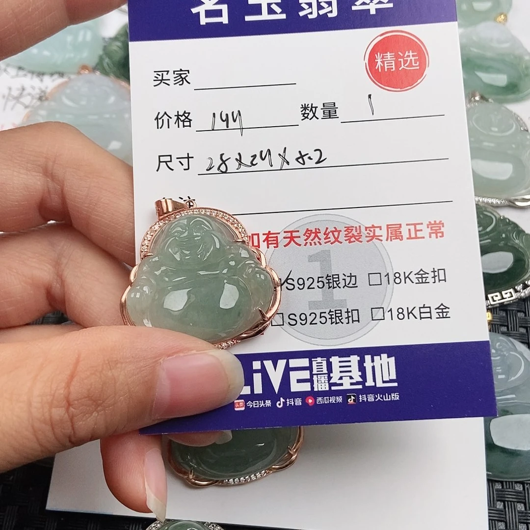 *****翡翠银S925镶嵌颈饰