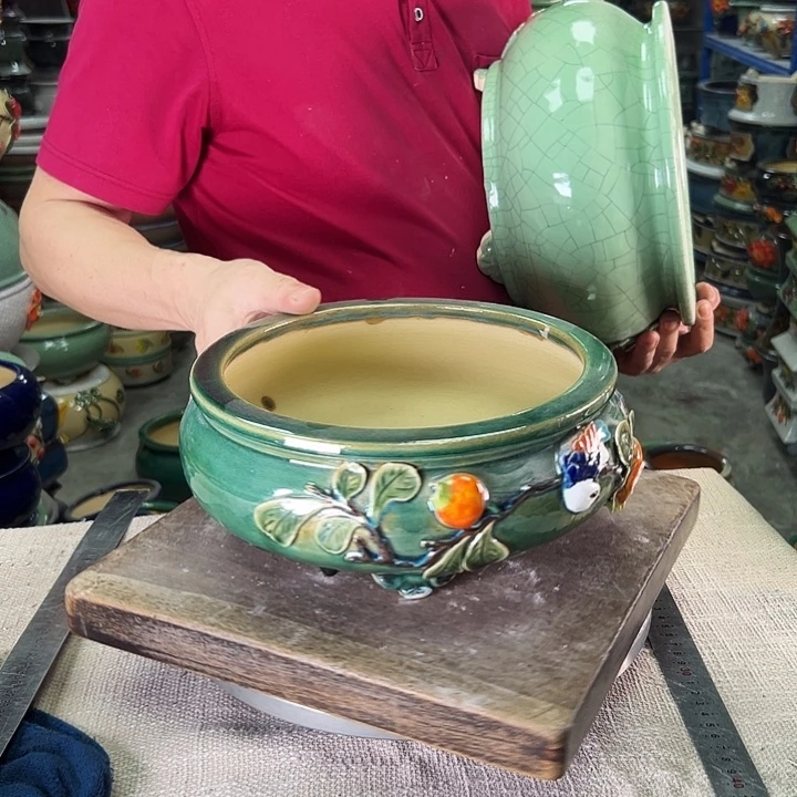 艺***园泳坤堂石湾花盆陶瓷