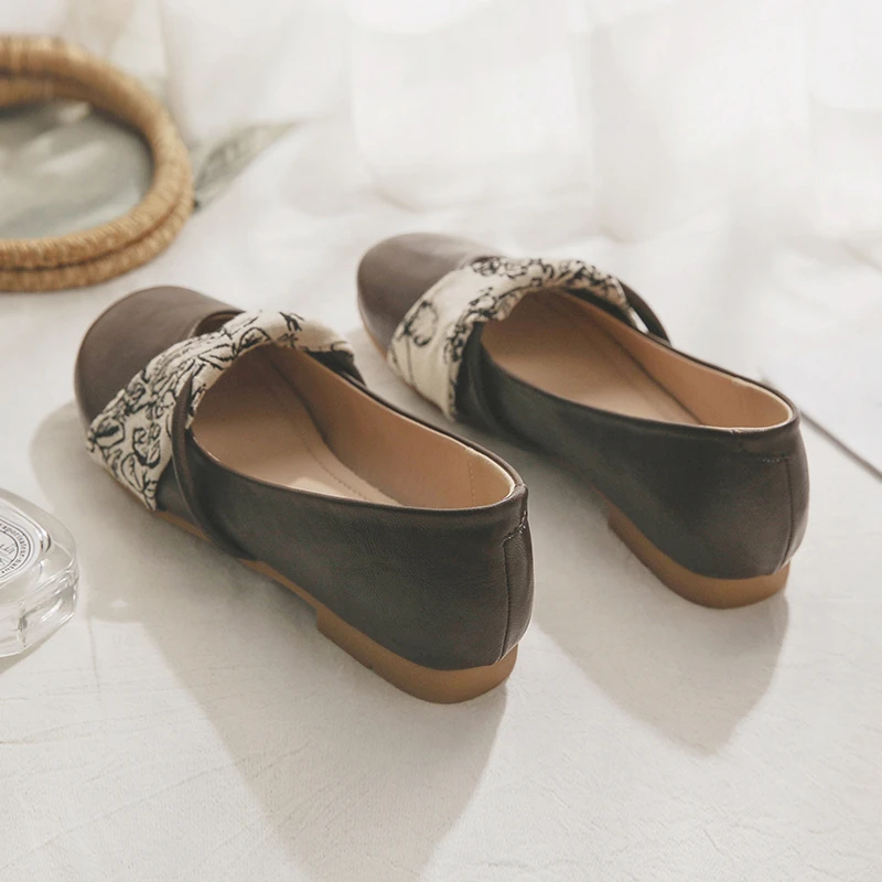 羊皮版~玛丽珍鞋平底配裙子的女鞋新款2025爆款时尚气质单鞋女夏