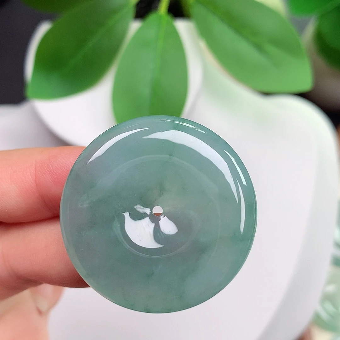 颈饰未镶嵌翡翠平安扣 33.3x5.8mm