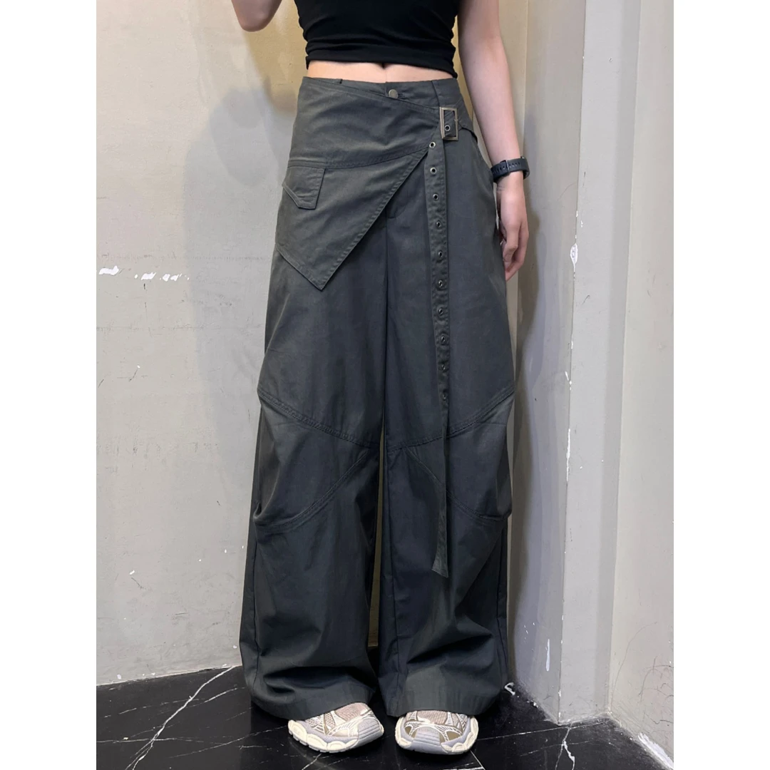 设计感休闲显瘦慵懒工装阔腿裤优选高端新款舒适网红洋气炸街女装