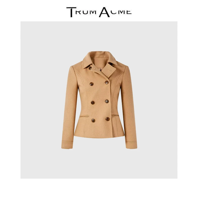 TrumAcme~【皇室下午茶】经典返场双排扣收腰显瘦初剪羊毛短款外套