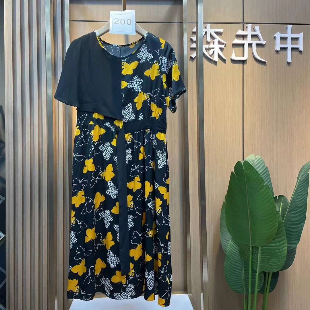 【中先森】新款重磅桑蚕丝连衣裙     200