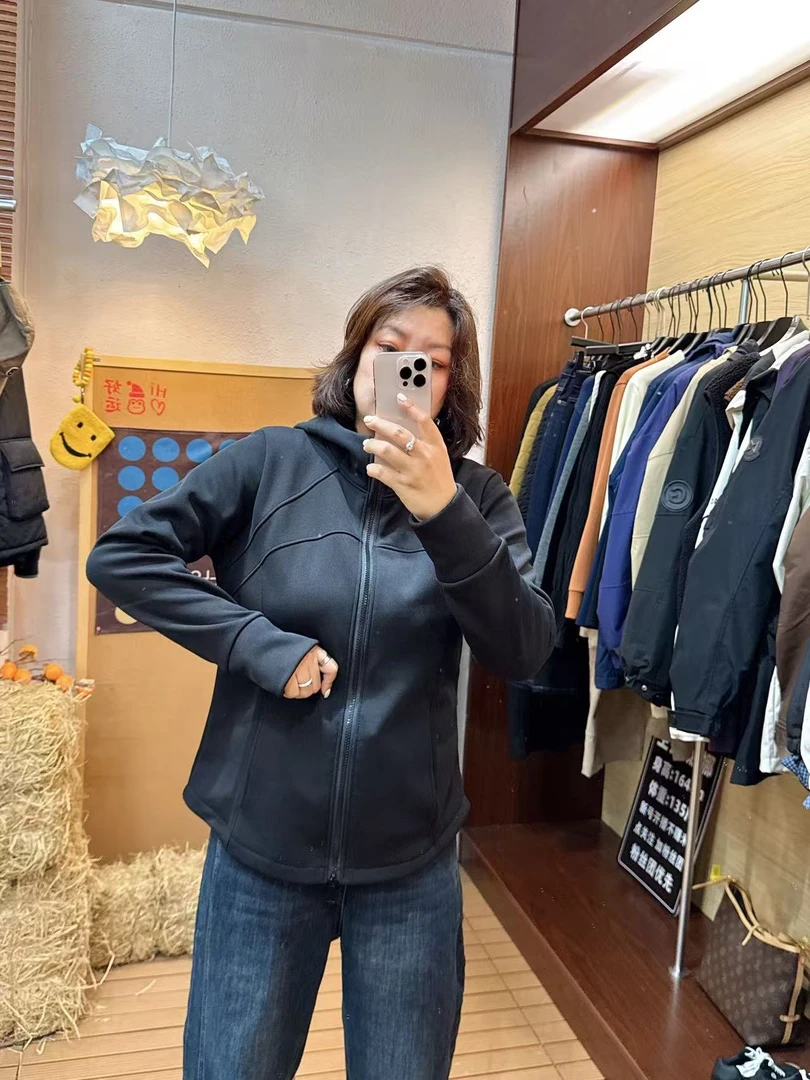 【百搭大版】时尚流行防风小蛮腰加厚加绒显瘦戴帽子双拉链外套059