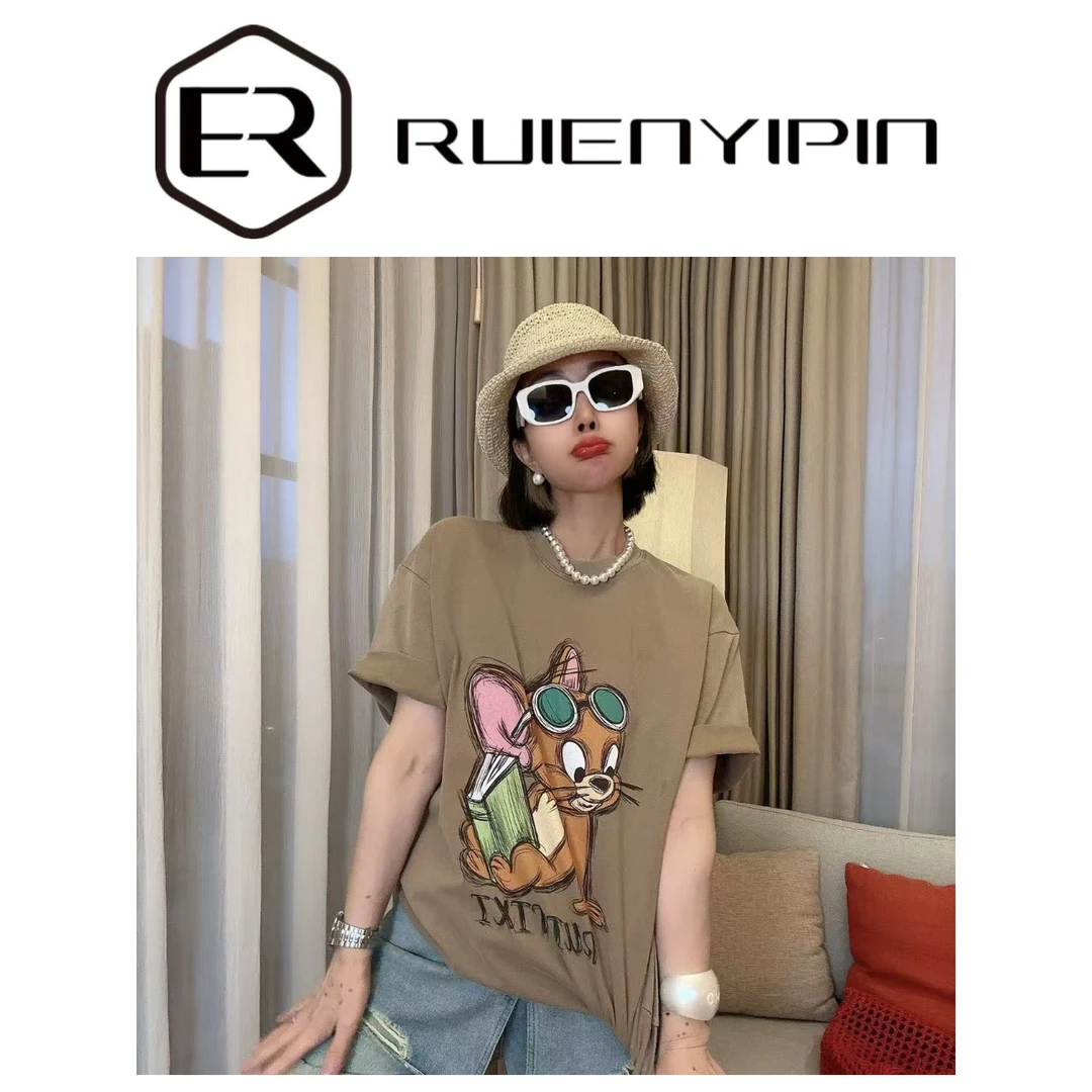 7326#【炫妈】杰瑞短袖 时尚设计显瘦