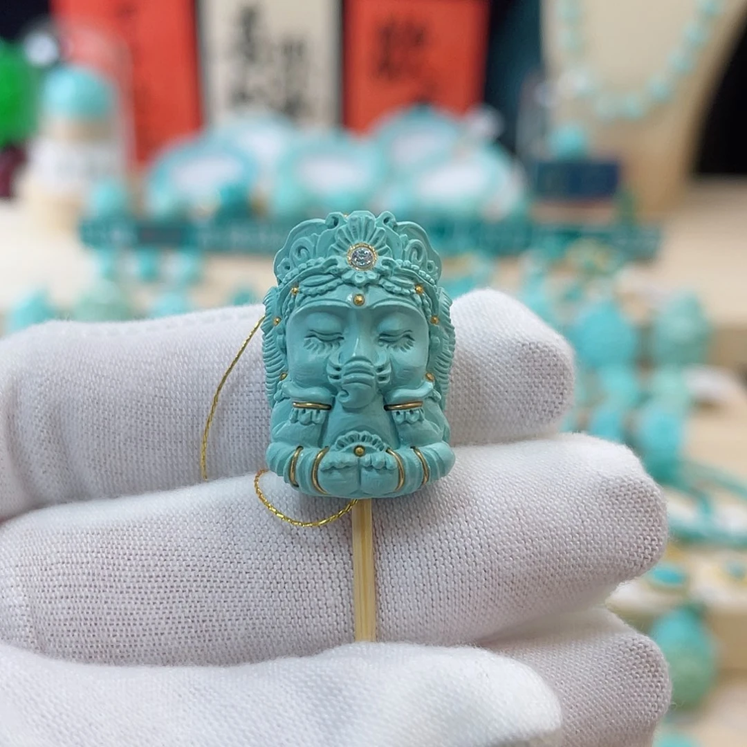 绿松石珠宝奇石未镶嵌